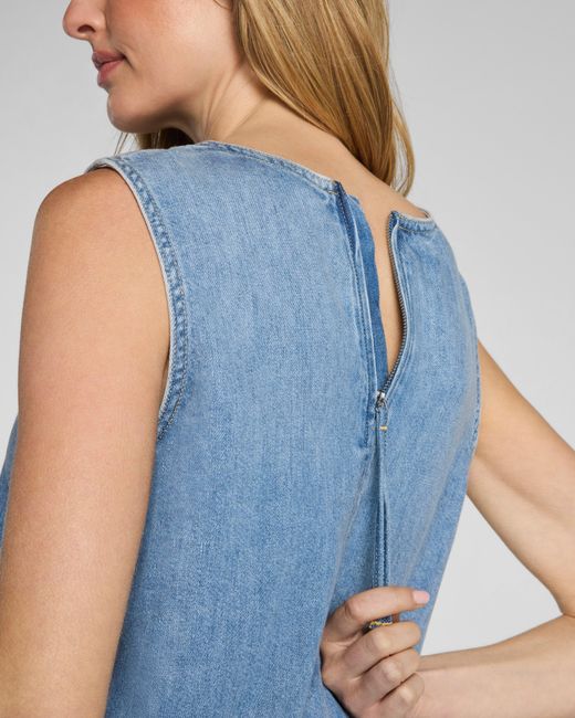 Spanx Blue Lightweight Shell Tank Top