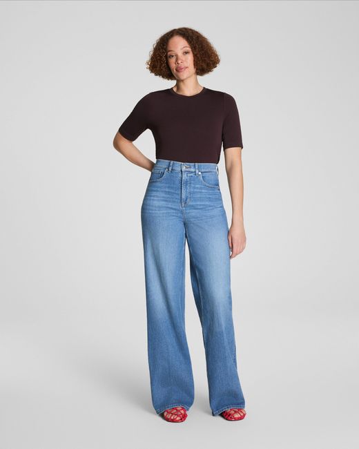 Spanx Blue Shape Authentic 360 Wide Leg Jeans, Elysian