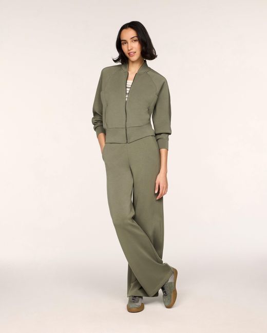 Spanx Green Airessentials Pintuck Track Jacket