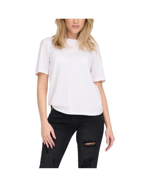 T-shirt ONLS/S TEE JRS NOOS 15270390 ONLY en coloris White