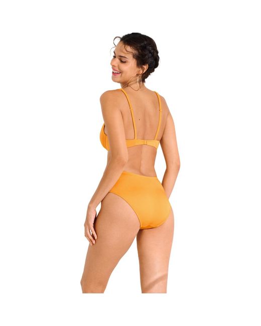 Maillots de bain Bas maillot slip de bain taille haute KARPATHOS Cheek Lisca en coloris Orange
