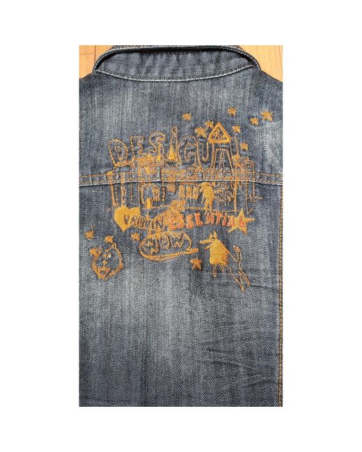 Robe Courte Robe En Jean 36 Desigual en coloris Blue