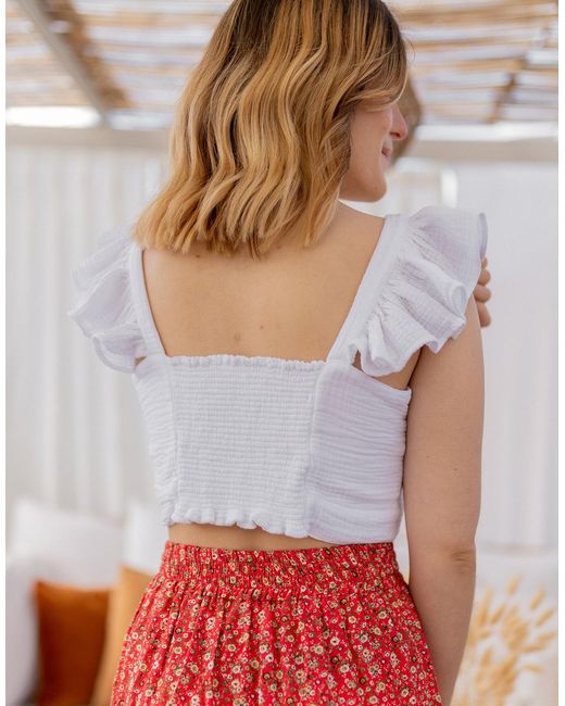 Celeste Blouse Capucine in het White