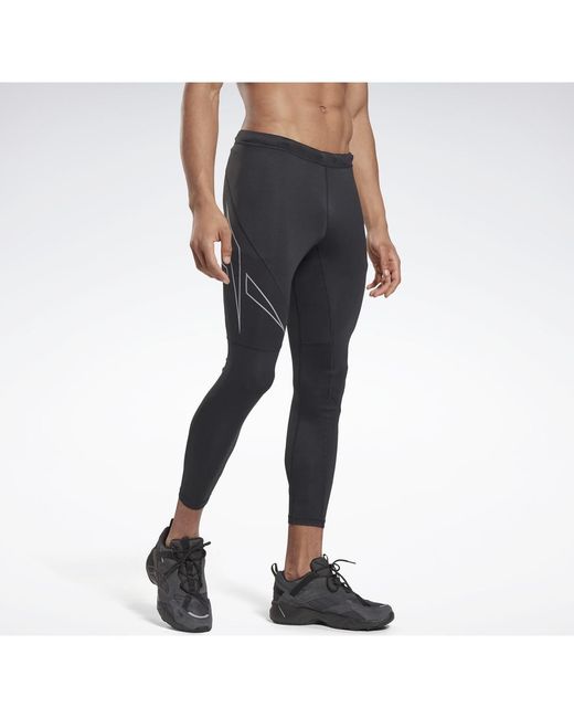 Reebok Legging Run Reflective Vector Legging in het Black voor heren