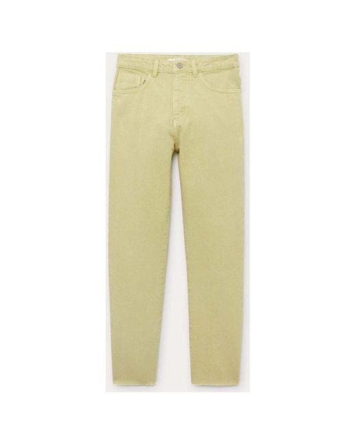 Jeans Jean droit taille haute BASILE Promod en coloris Yellow
