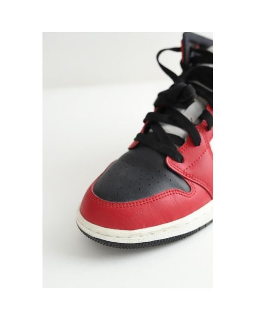 Baskets montantes Baskets en cuir rouges Nike en coloris Red