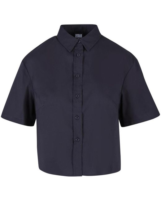 Urban Classics Overhemd Chemise Femme Oversized in het Blue