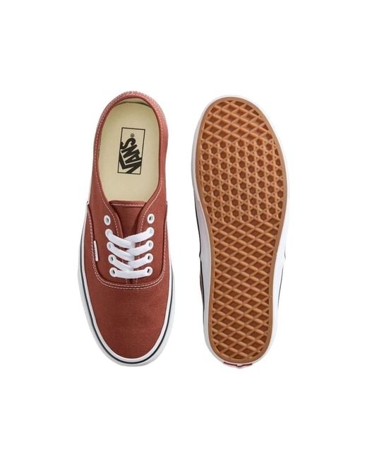 Baskets Basses Authentic Vans pour homme en coloris Red