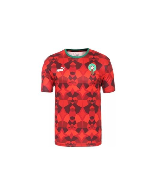 T-shirt FOOTBALL MAROC PUMA pour homme en coloris Rouge