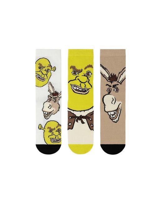 Chaussettes NS9986 Shrek en coloris Yellow