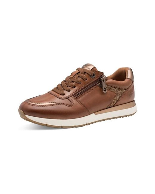 Baskets BASKETS 83706 CUIR CUERO Tamaris en coloris Brown