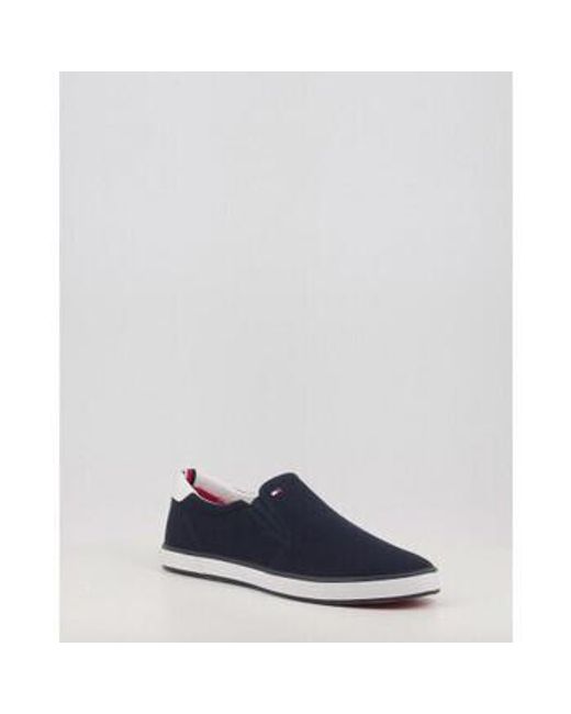 Baskets ICONIC SLIP ON SNEAKER Tommy Hilfiger pour homme en coloris Blue