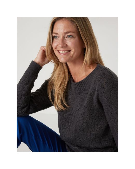 Pull by - Pull maille fantaisie Daxon en coloris Gray