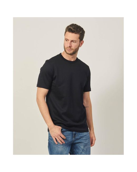 T-shirt T-shirt coupe régulière en coton mercerisé Boss pour homme en coloris Black