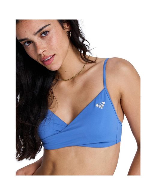 Maillots de bain Solid Essentials Wrap Bra Roxy en coloris Blue