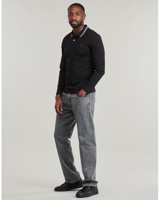 Guess Poloshirt Oliver Ls Polo in Black für Herren