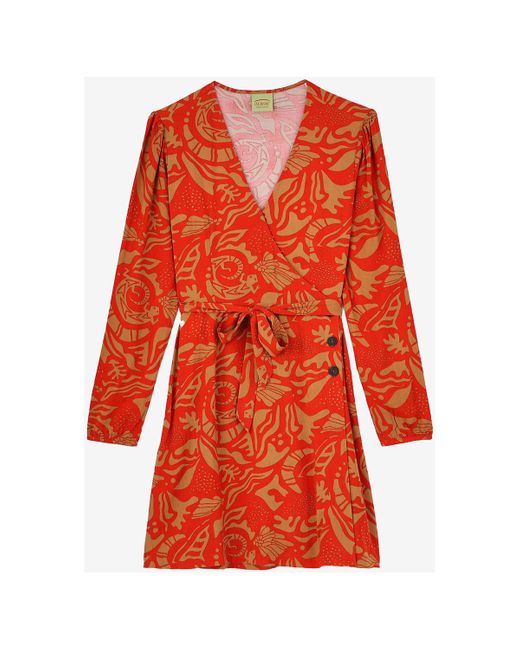Robe Robe portefeuille imprimée O2DELITA Oxbow en coloris Rouge | Lyst