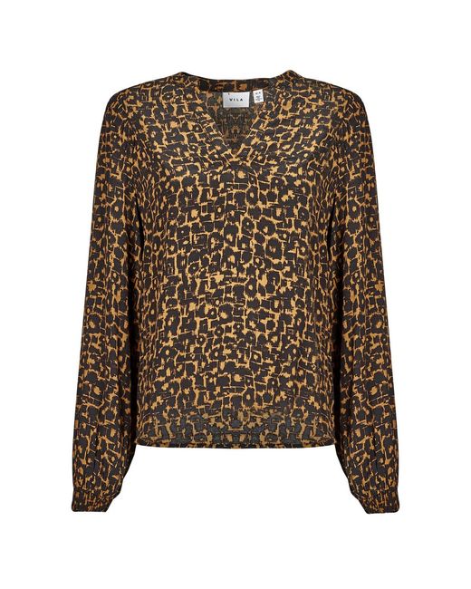 Blouses Vimosas Vila en coloris Brown