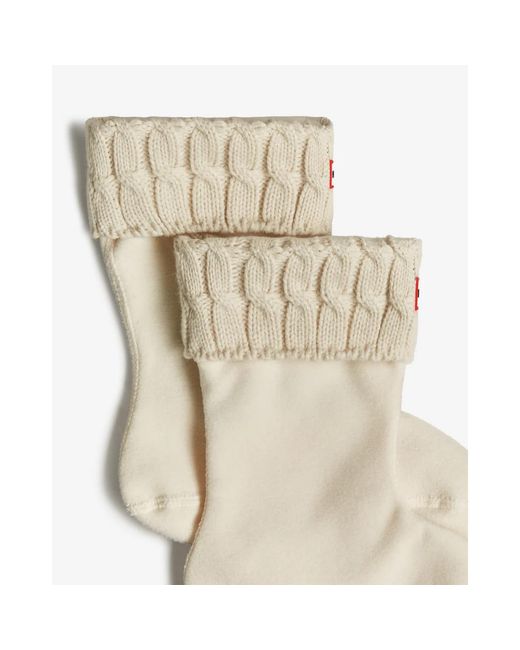 Chaussettes 6 Stitch Cable Short Boot Hunter en coloris Natural