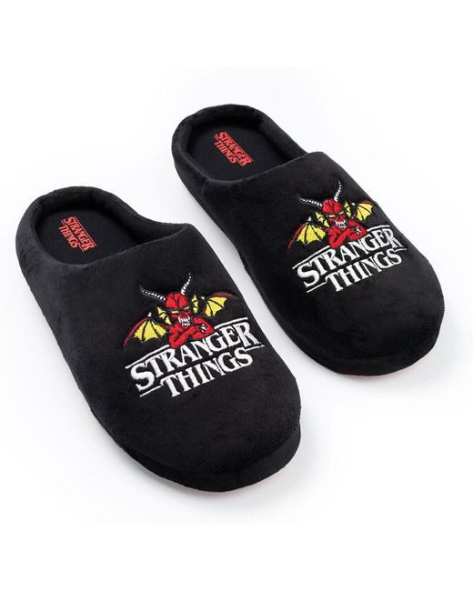 Chaussons Logo Chaussons mules Stranger Things pour homme en coloris Black