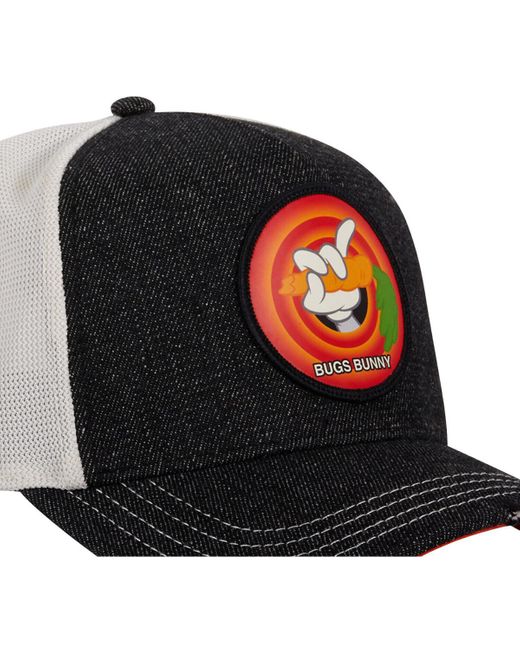 Casquette Casquette trucker prémium avec filet Looney Tunes Bugs Hand Capslab pour homme en coloris Black
