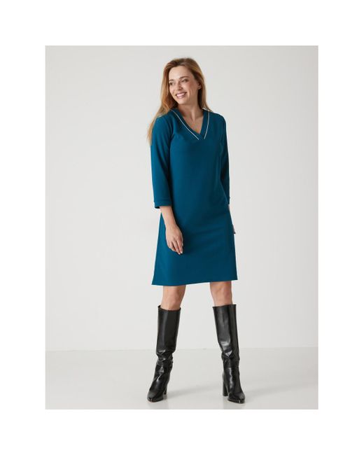 Robe by - Robe housse maille fluide Daxon en coloris Blue