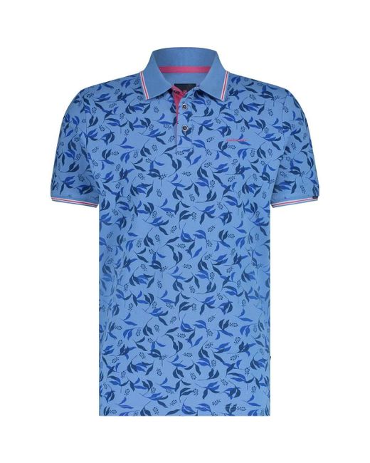 T-shirt Polo Piqué Rayures Bleu State Of Art pour homme en coloris Blue