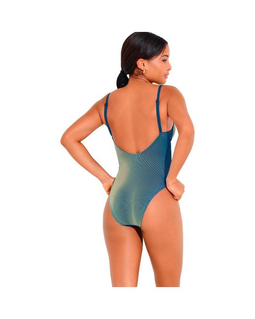Maillots de bain Maillot de bain une pièce échancré armaturé NAIROBI Lisca en coloris Blue
