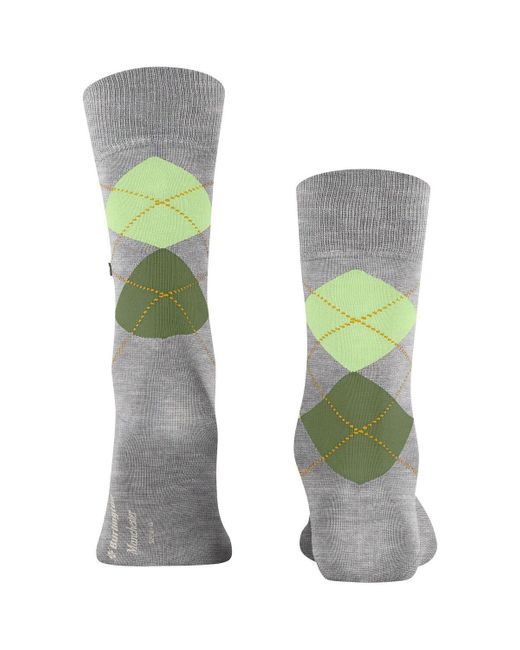 Chaussettes Chaussettes Manchester Carreaux Gris Burlington pour homme en coloris Gray