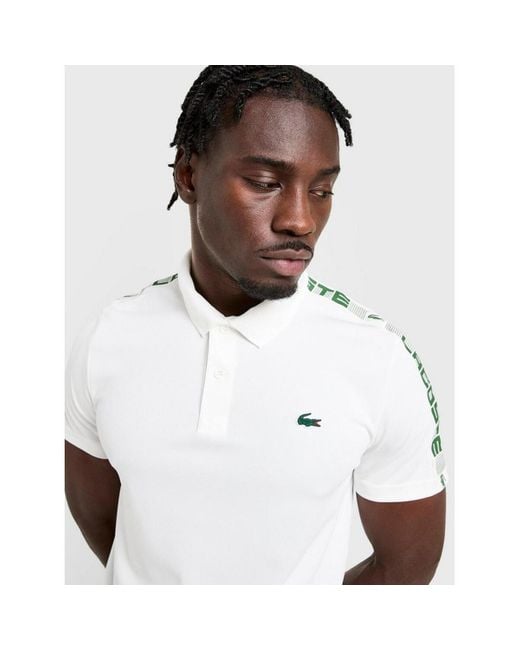 Polo Men s s/s polo technical capsule Lacoste pour homme en coloris White