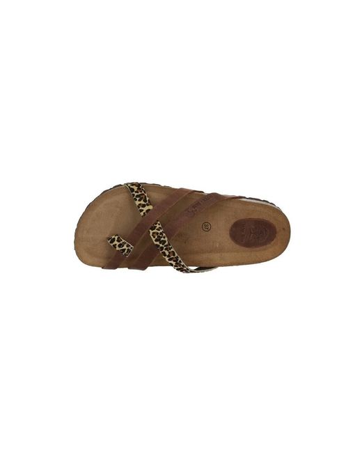 Sandales plates Interbios en coloris Brown