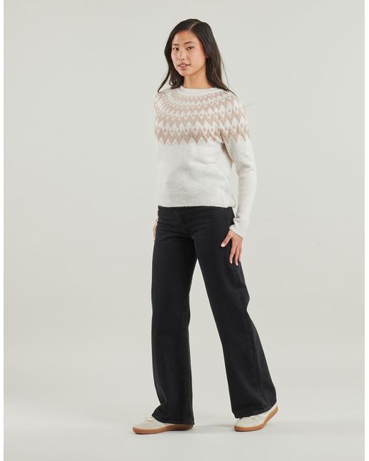 Pull Onlfry Ls Jq Glitter ONLY en coloris White