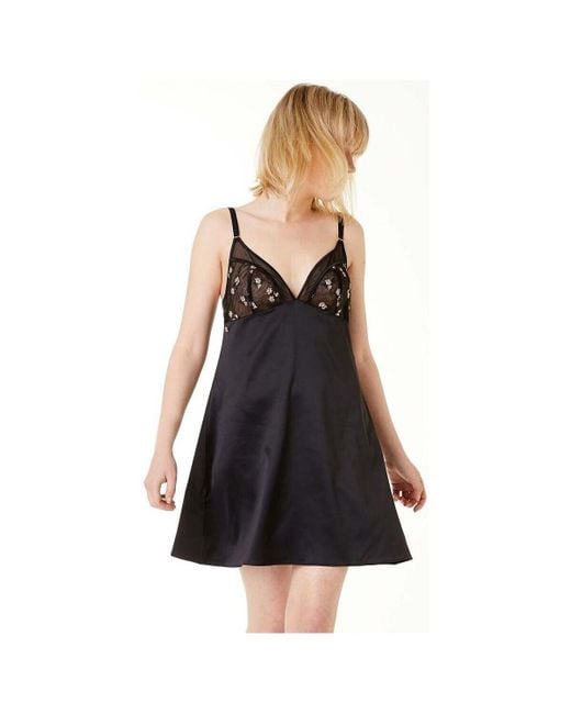 Pyjamas Chemises de nuit Nuisette noir Coeur Joyeux Brigitte Bardot en coloris Noir Lyst