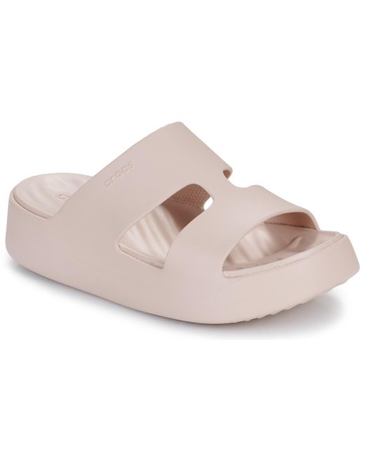 CROCSTM Slippers Getaway Platform H-Strap in het Pink