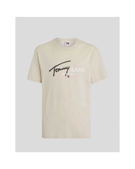 T-shirt Tommy Hilfiger pour homme en coloris Natural