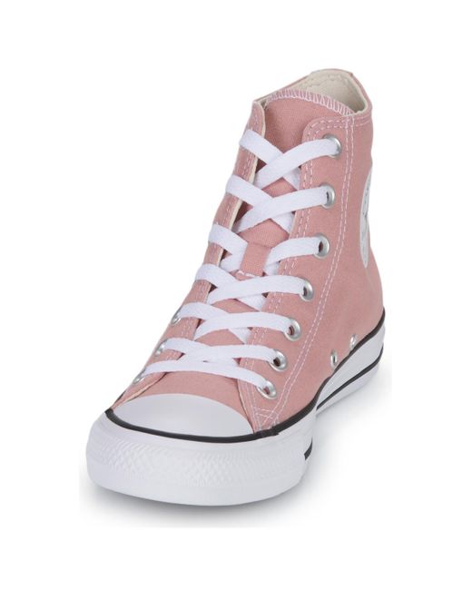 Baskets montantes CHUCK TAYLOR ALL STAR SEASONAL COLOR HI Converse en coloris Pink