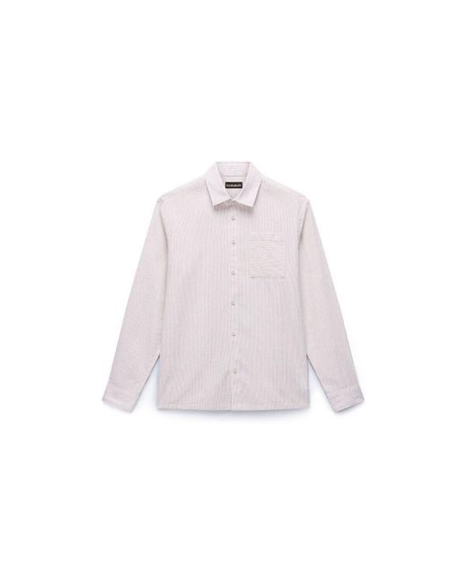 Chemise G-BROLIO LS - NP0A4IDM-SB81 STRIPE Napapijri pour homme en coloris White