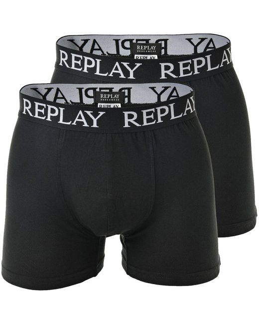 Caleçons Caleçon Paquet de 2 Replay pour homme en coloris Black