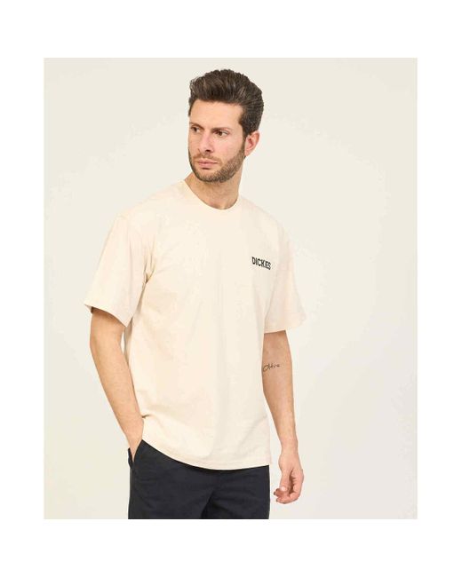 T-shirt T-shirt à col rond en coton avec logo Dickies pour homme en coloris Natural