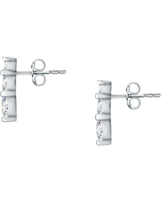 Boucles oreilles Boucles d'oreilles en argent 925/1000 recyclé et zircon Cleor en coloris Metallic