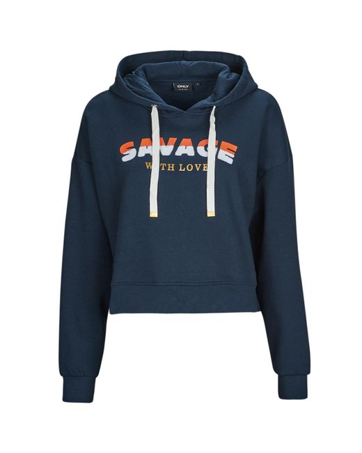 ONLY Blue Sweatshirt Onlpixa L/S Hood Cs Swt