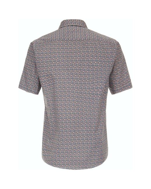 CASA MODA Overhemd Lange Mouw Short Sleeve Overhemd Print in het Gray voor heren