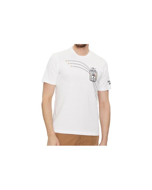 T-shirt TS2242J592 Aeronautica Militare pour homme en coloris White
