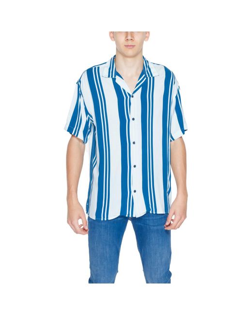 Jack & Jones Overhemd Korte Mouw Jcojeff Aop Resort Ss Relax Ln 12252536 in het Blue voor heren
