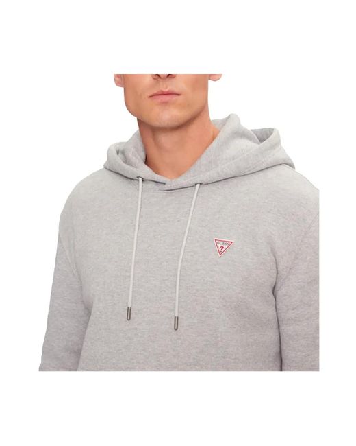 Sweatshirts à capuche patch Guess pour homme en coloris Gray