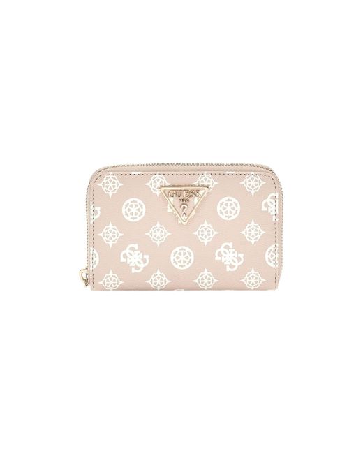 Portefeuille LAUREL SLG MEDIUM ZIP AROUND Guess en coloris Natural