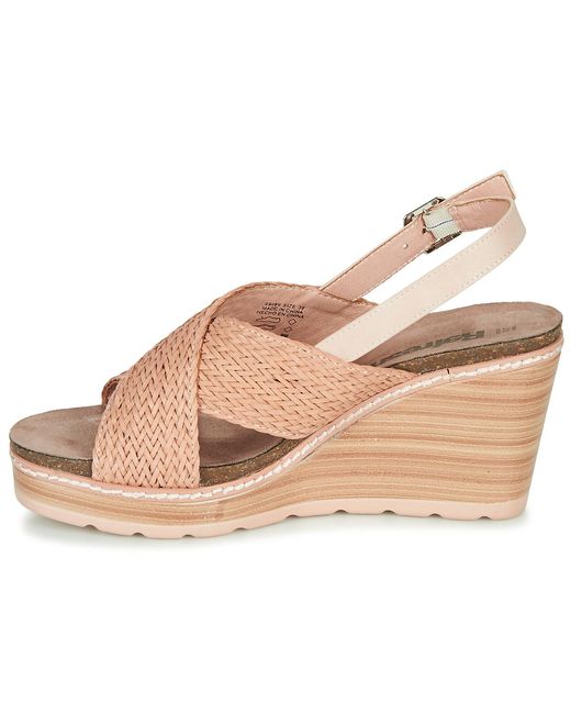 Refresh Brown Keilabsatzsandalen Nani