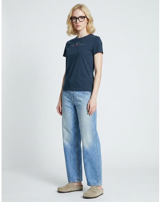 Tommy Hilfiger Blue T-Shirt Tjw Reg Us Linear Ss Tee