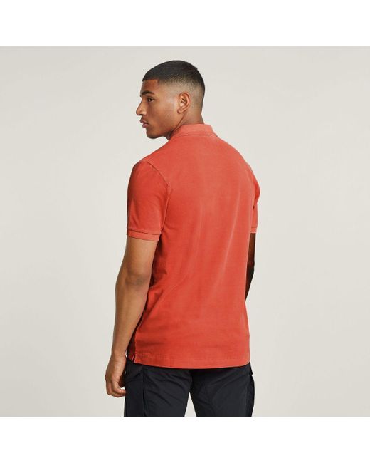 T-shirt D11595-D756 DUNDA OVERDYED-B571 ANTIC RED G-Star pour homme