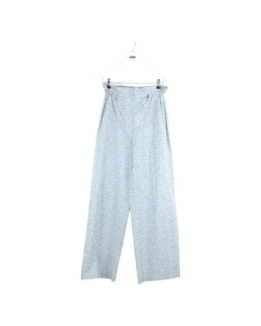 Pantalon Pantalon large en coton bleu The Label Edition en coloris Blue